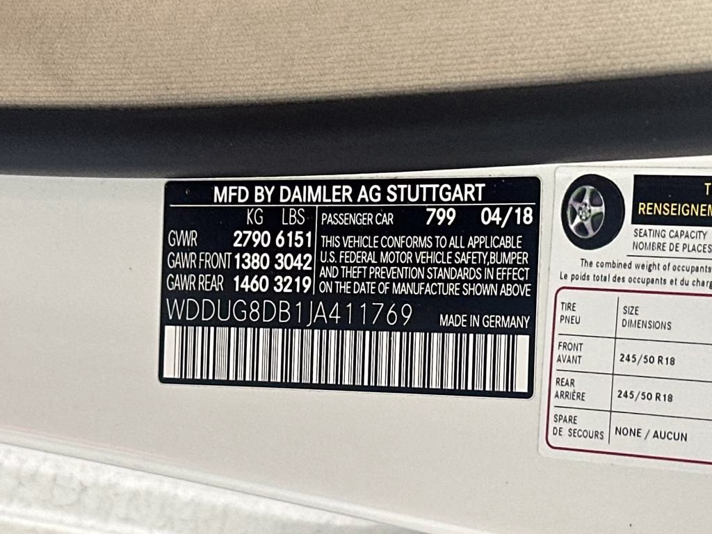 2018 White Mercedes-Benz S-Class S 560 RWD Sedan