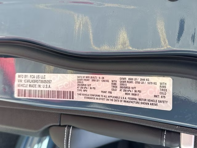 2026 Steel Blue Jeep Grand Cherokee L Limited Reserve 4X4 SUV