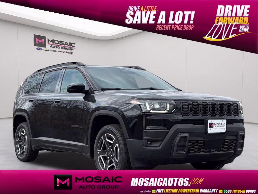 2026 Diamond Black Crystal Pearlcoat Jeep Cherokee Laredo 4X4 SUV