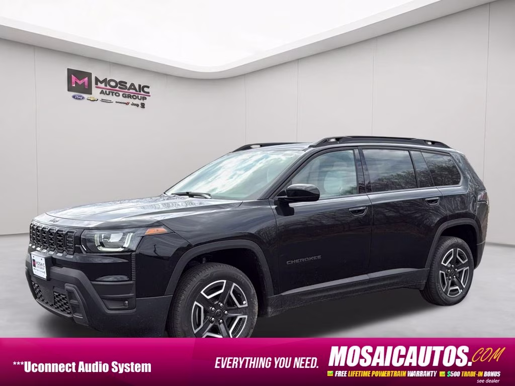 2026 Diamond Black Crystal Pearlcoat Jeep Cherokee Laredo 4X4 SUV