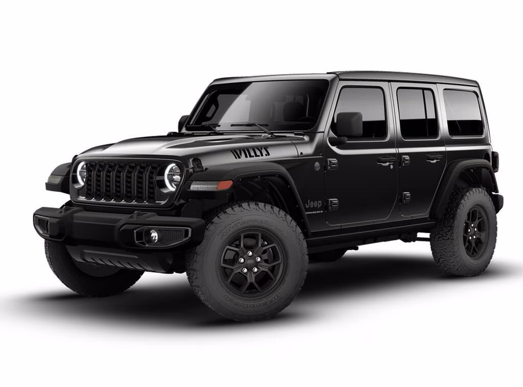2026 Black Clear Coat Jeep Wrangler Wrangler 4-door Willys 4-door