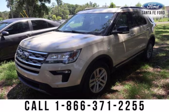 2018 Cream Ford Explorer XLT 4X4 SUV