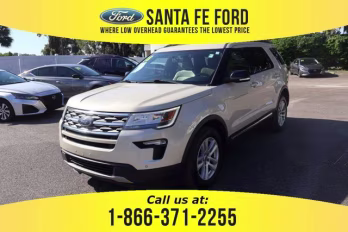 2018 Cream Ford Explorer XLT 4X4 SUV