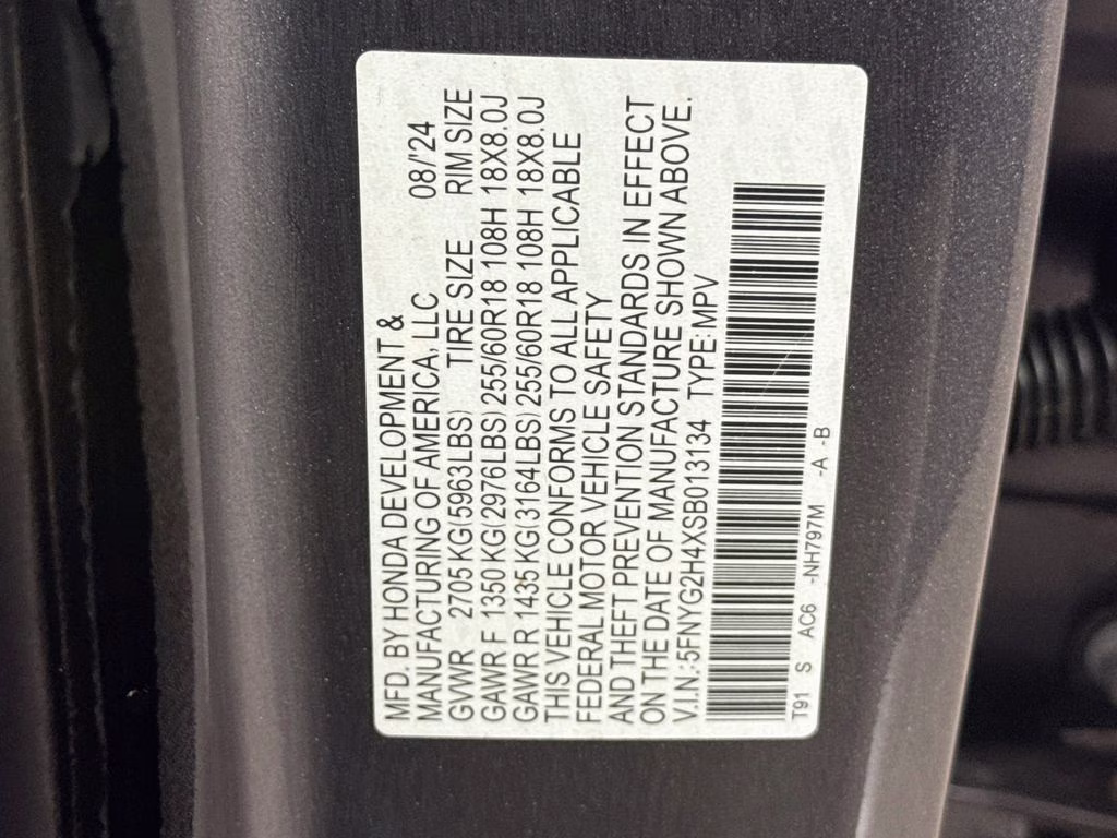 2025 Crystal Black Pearl Honda Pilot EX-L FWD SUV