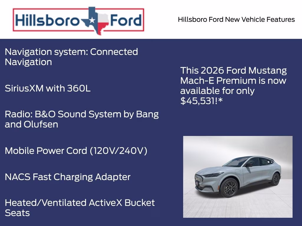 2026 Glacier Gray Metallic TriCoat Ford Mustang Mach-E Premium RWD SUV