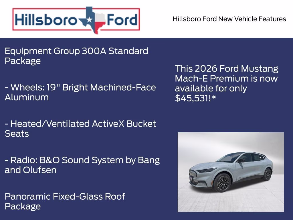 2026 Glacier Gray Metallic TriCoat Ford Mustang Mach-E Premium RWD SUV
