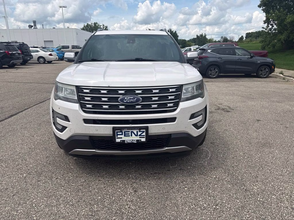2016 White Platinum Metallic Tri-Coat Ford Explorer Limited 4X4 SUV