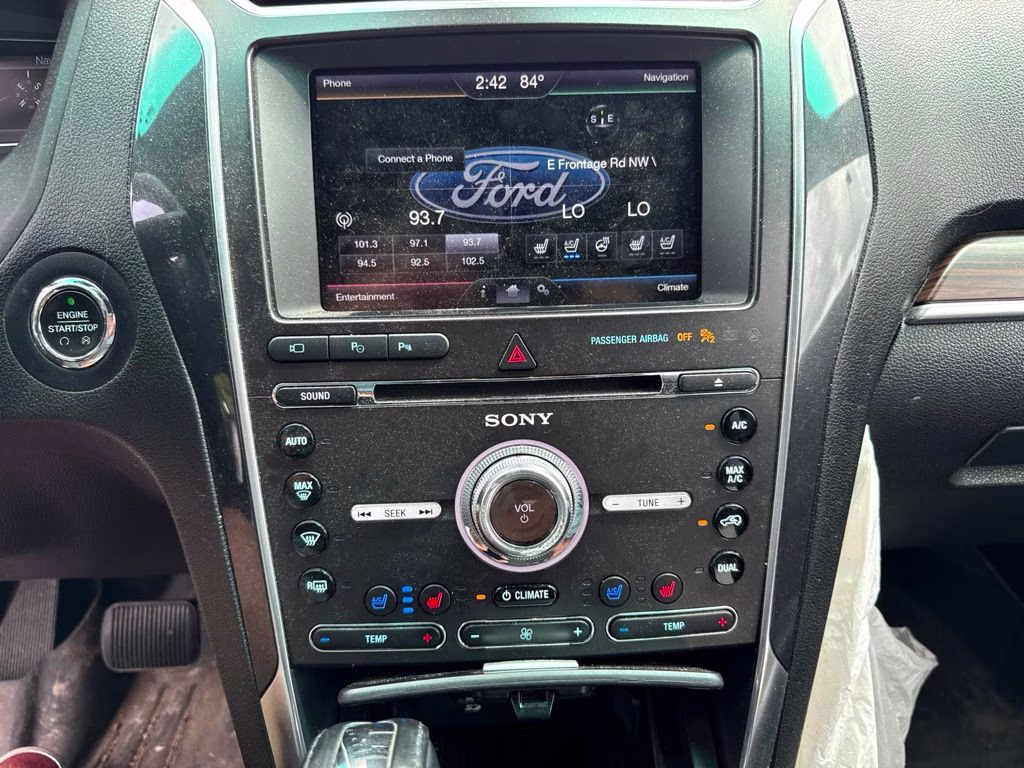 2016 White Platinum Metallic Tri-Coat Ford Explorer Limited 4X4 SUV