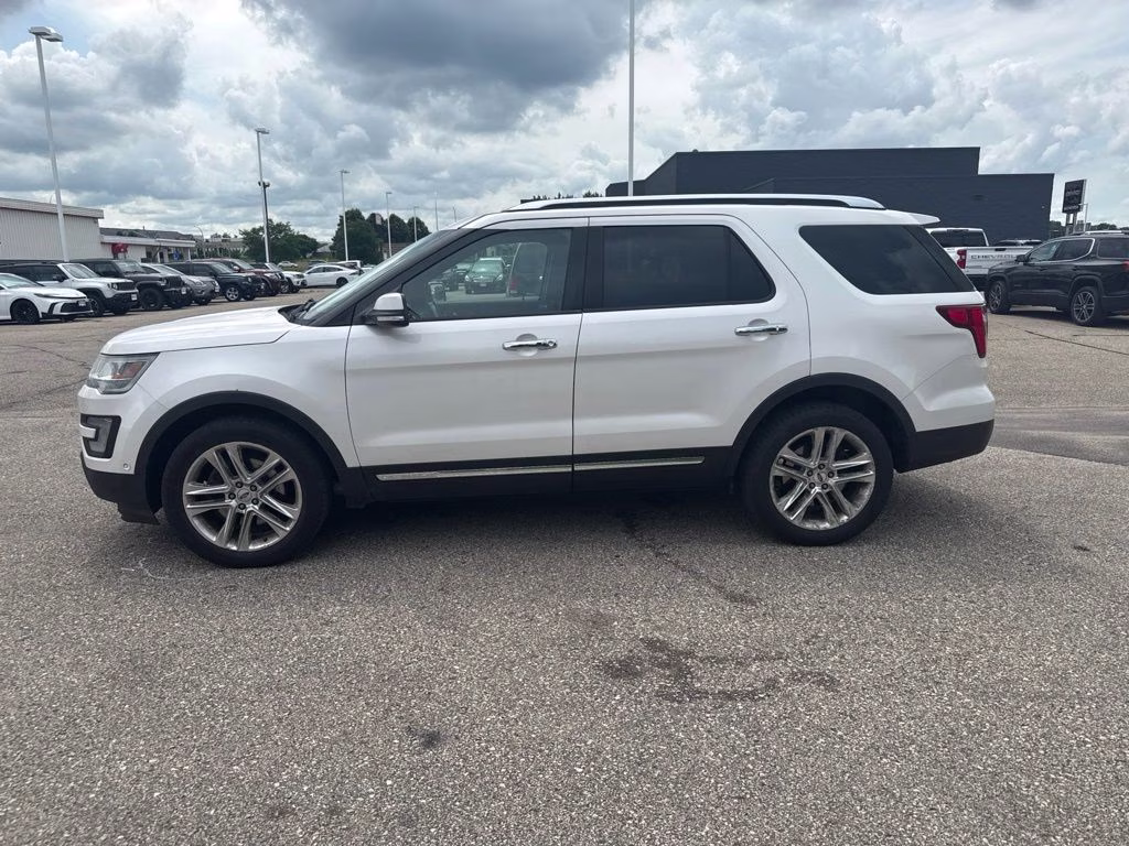 2016 White Platinum Metallic Tri-Coat Ford Explorer Limited 4X4 SUV