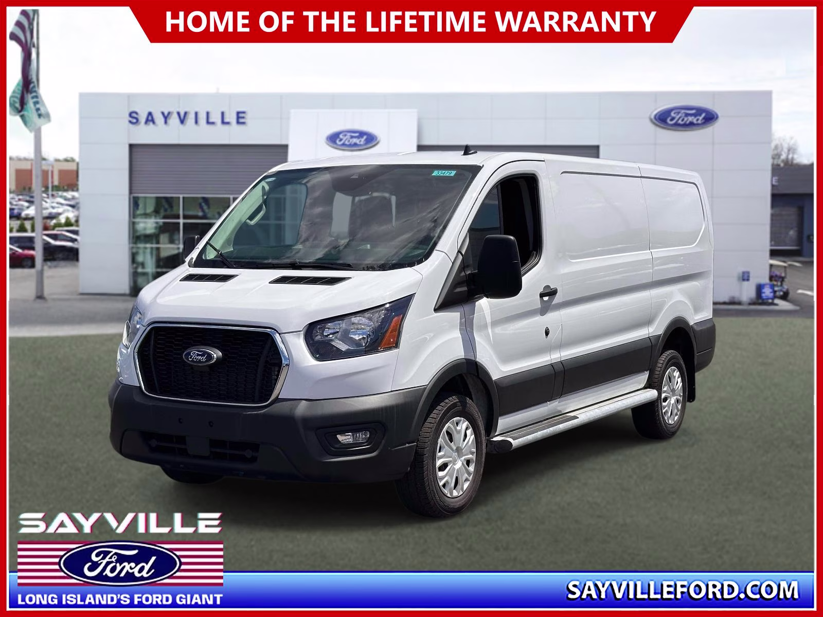 2025 Oxford White Ford Transit Cargo Van T-250 130 Low Rf 9070 GVWR RWD RWD Van