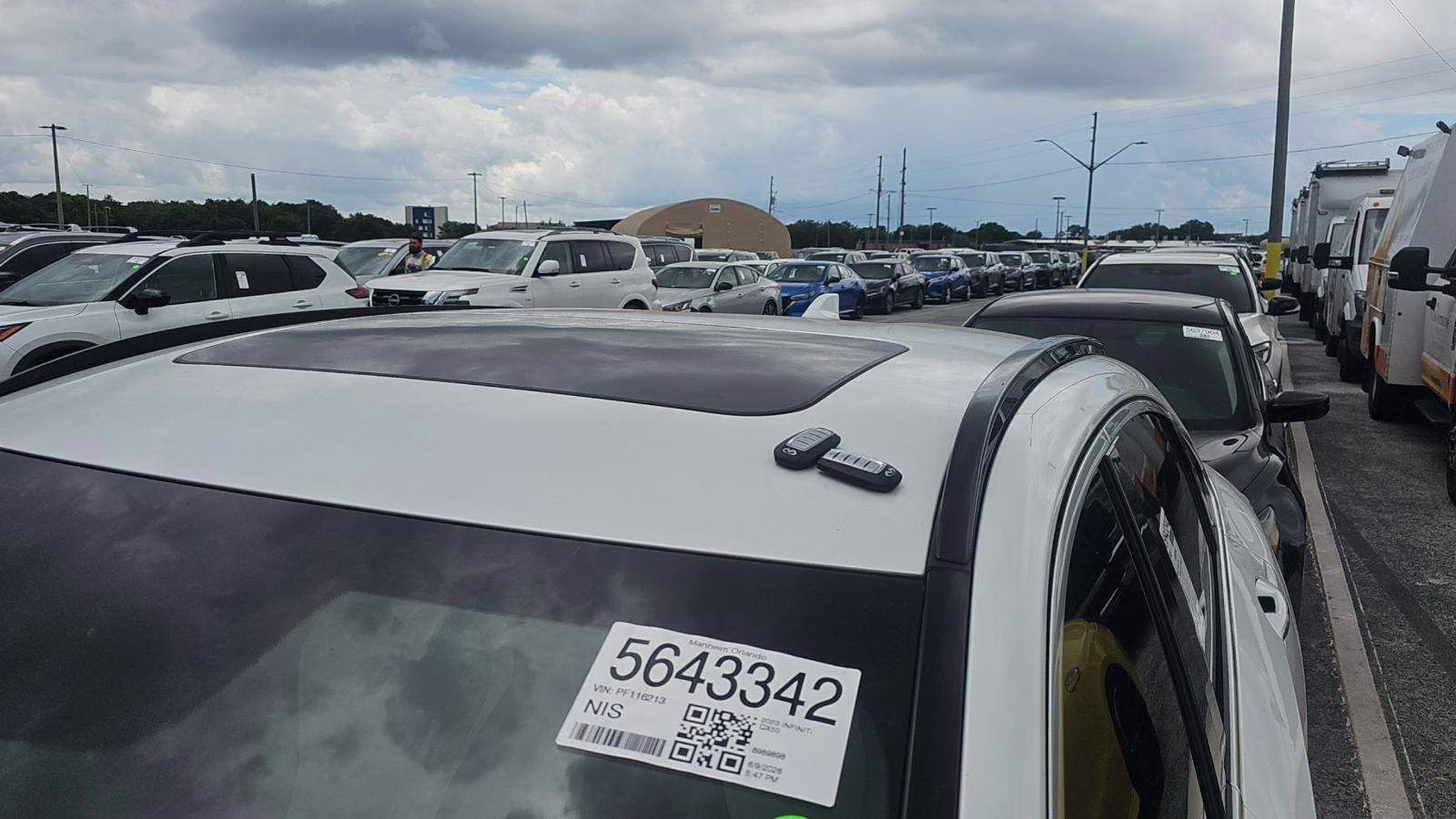 2023 White INFINITI QX55 SENSORY AWD SUV