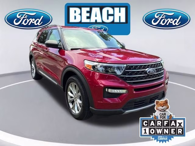 2020 Red Metallic Ford Explorer XLT RWD SUV