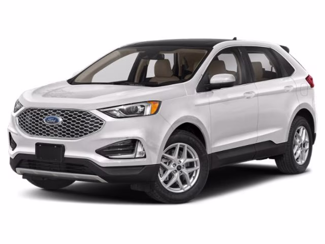 2024 Star White Metallic Tri-Coat Ford Edge SEL AWD SUV