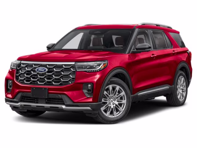 2025 Red Metallic Ford Explorer Platinum 4X4 SUV