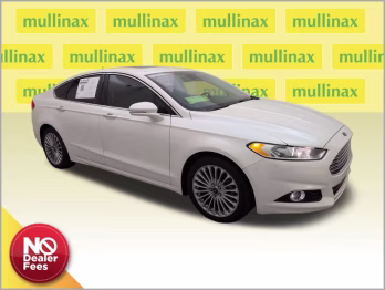 2016 White Platinum Metallic Tri-Coat Ford Fusion Titanium FWD Sedan
