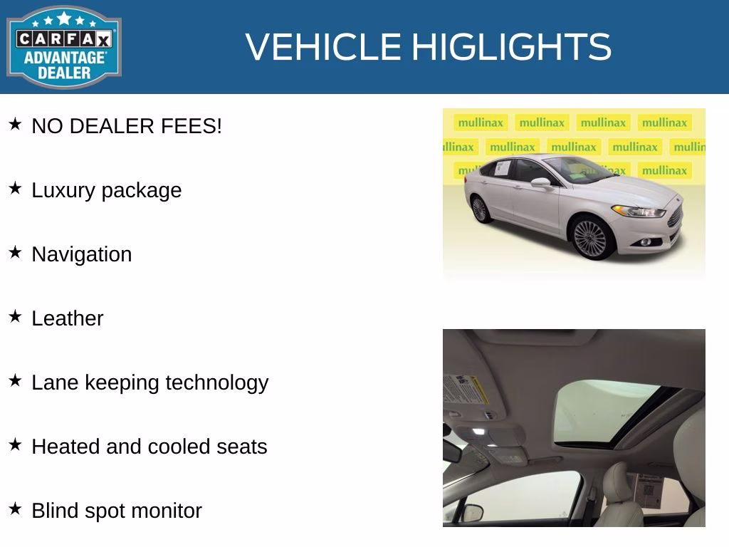 2016 White Platinum Metallic Tri-Coat Ford Fusion Titanium FWD Sedan