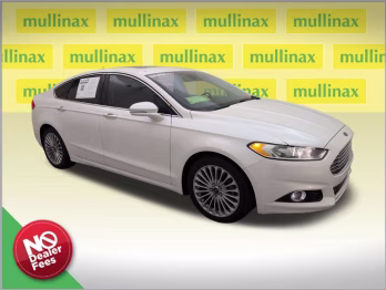 2016 White Platinum Clearcoat Metallic Ford Fusion Titanium FWD Sedan