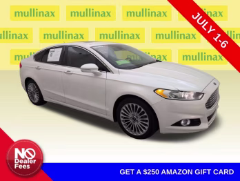 2016 White Platinum Metallic Tri-Coat Ford Fusion Titanium FWD Sedan