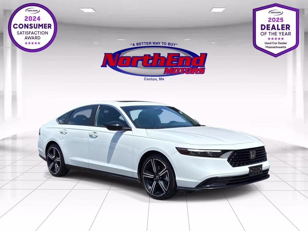 2024 White Honda Accord Hybrid Sport FWD Sedan