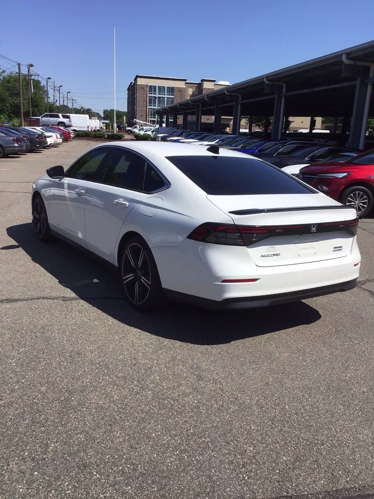 2024 White Honda Accord Hybrid Sport FWD Sedan