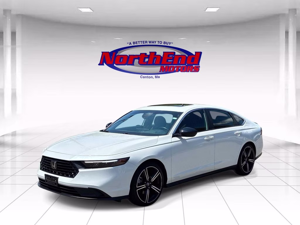 2024 White Honda Accord Hybrid Sport FWD Sedan