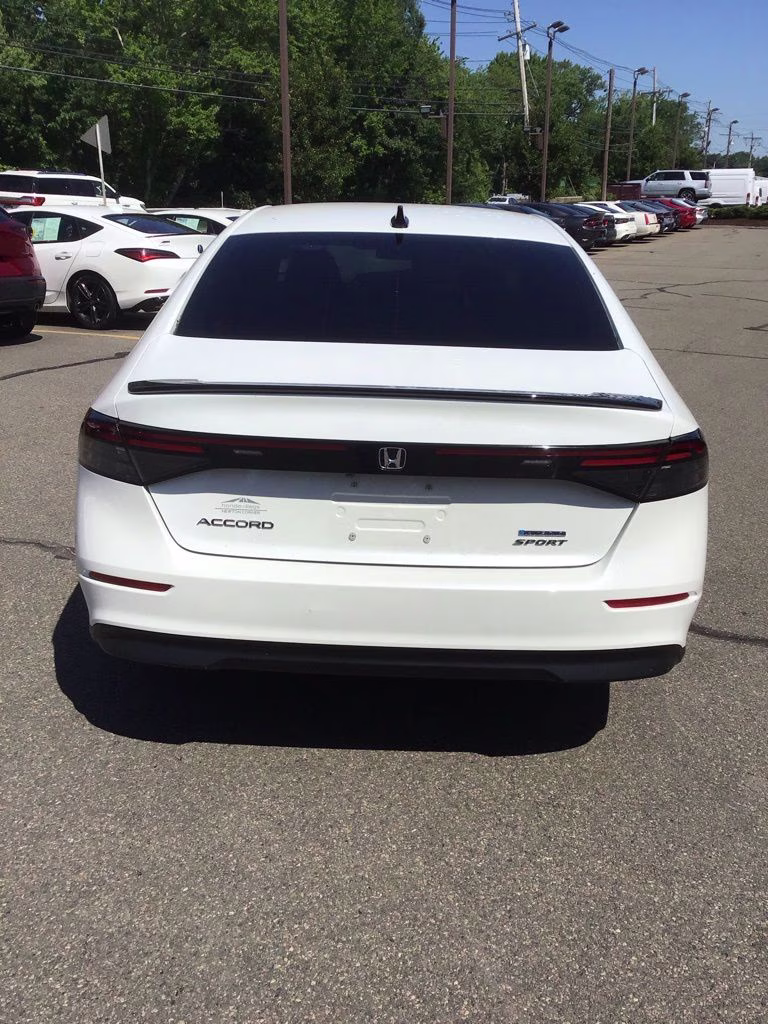 2024 White Honda Accord Hybrid Sport FWD Sedan