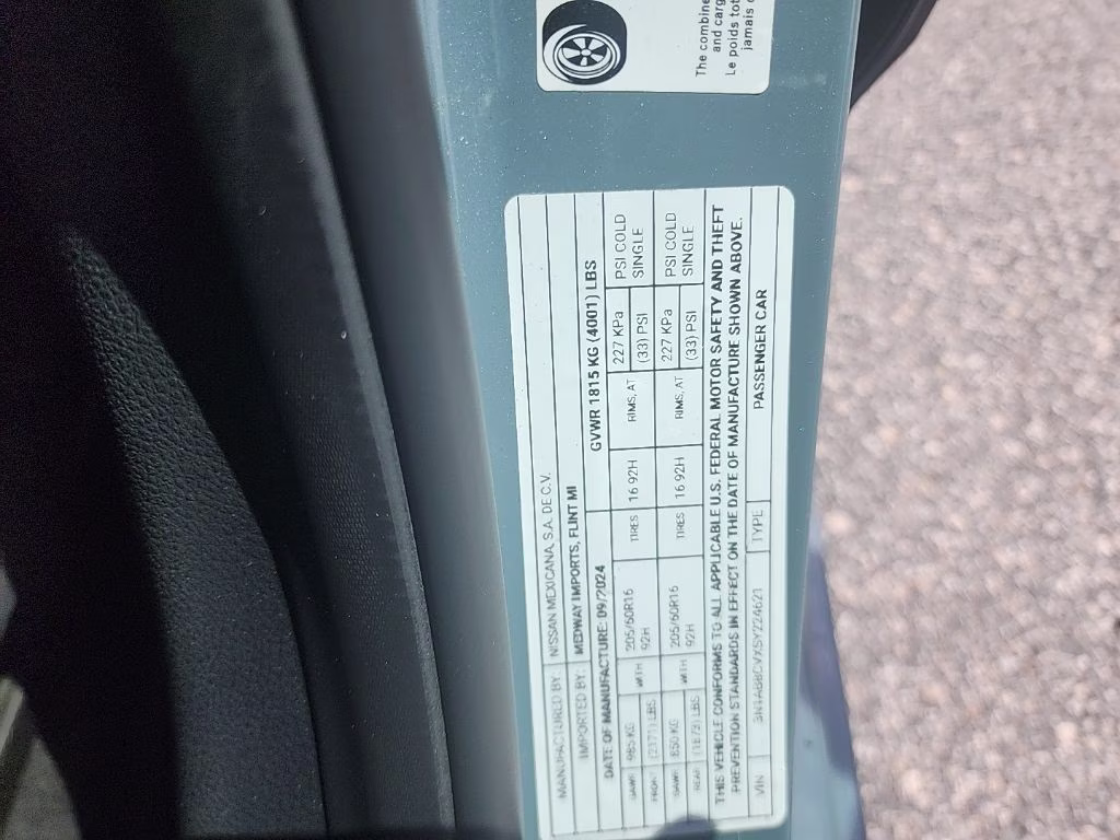 2025 Fresh Powder Nissan Sentra SV FWD Sedan