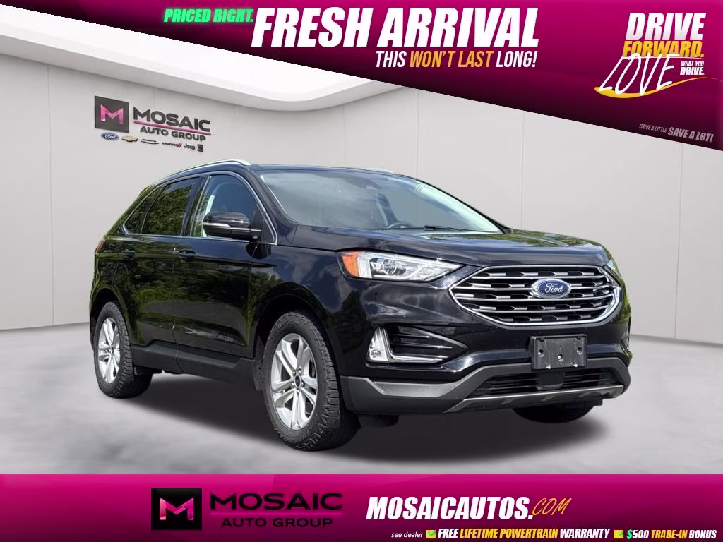 2020 Black Ford Edge SEL AWD SUV
