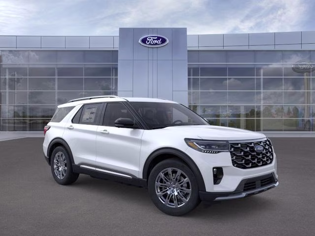 2026 White Metallic Ford Explorer Platinum RWD SUV