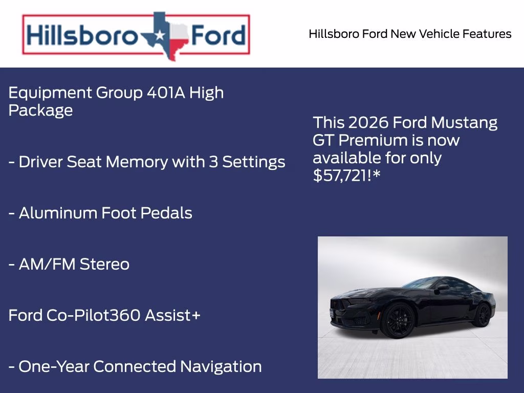 2026 Shadow Black Ford Mustang GT Premium RWD Coupe