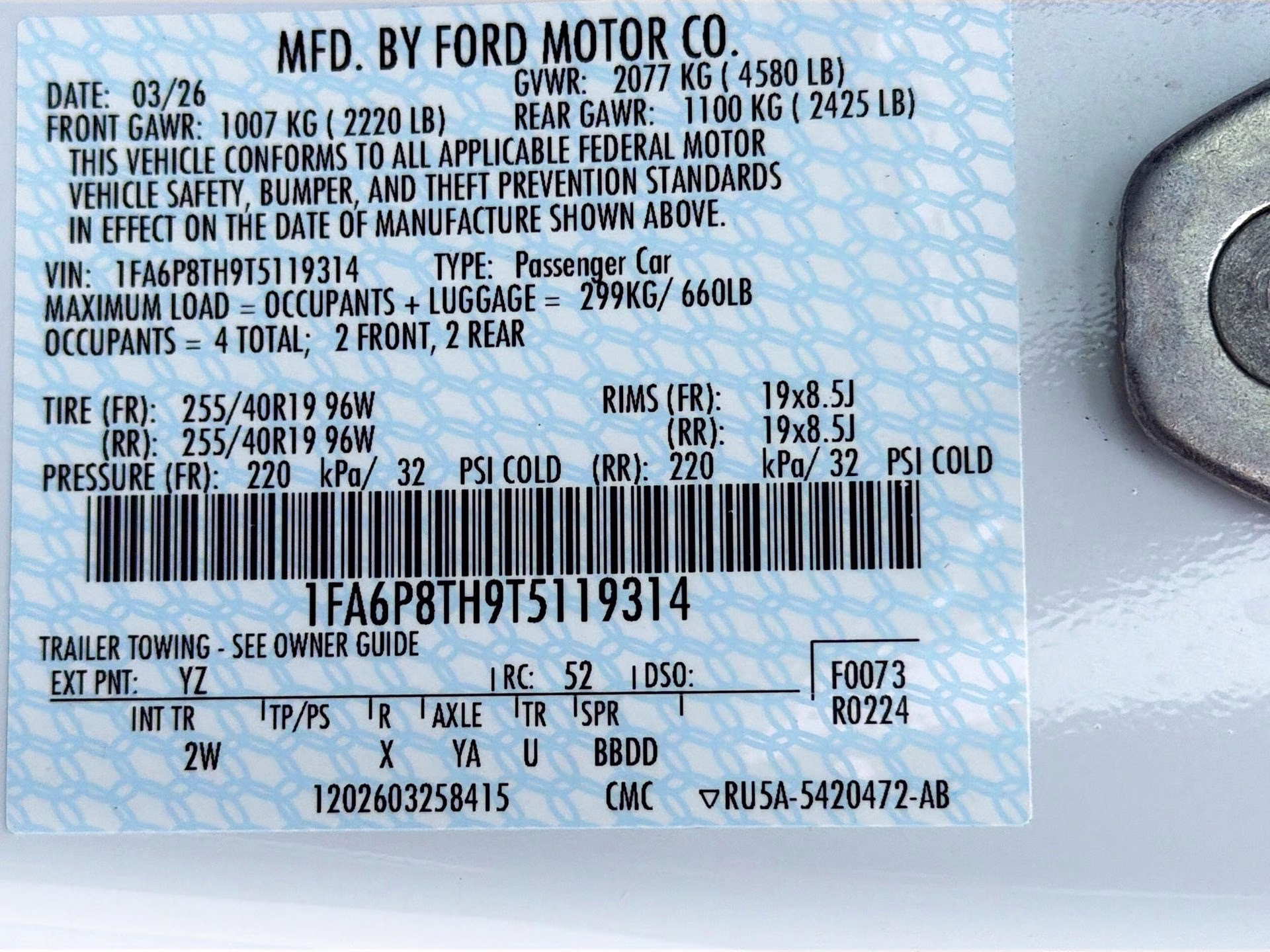 2026 Oxford White Ford Mustang EcoBoost RWD Coupe