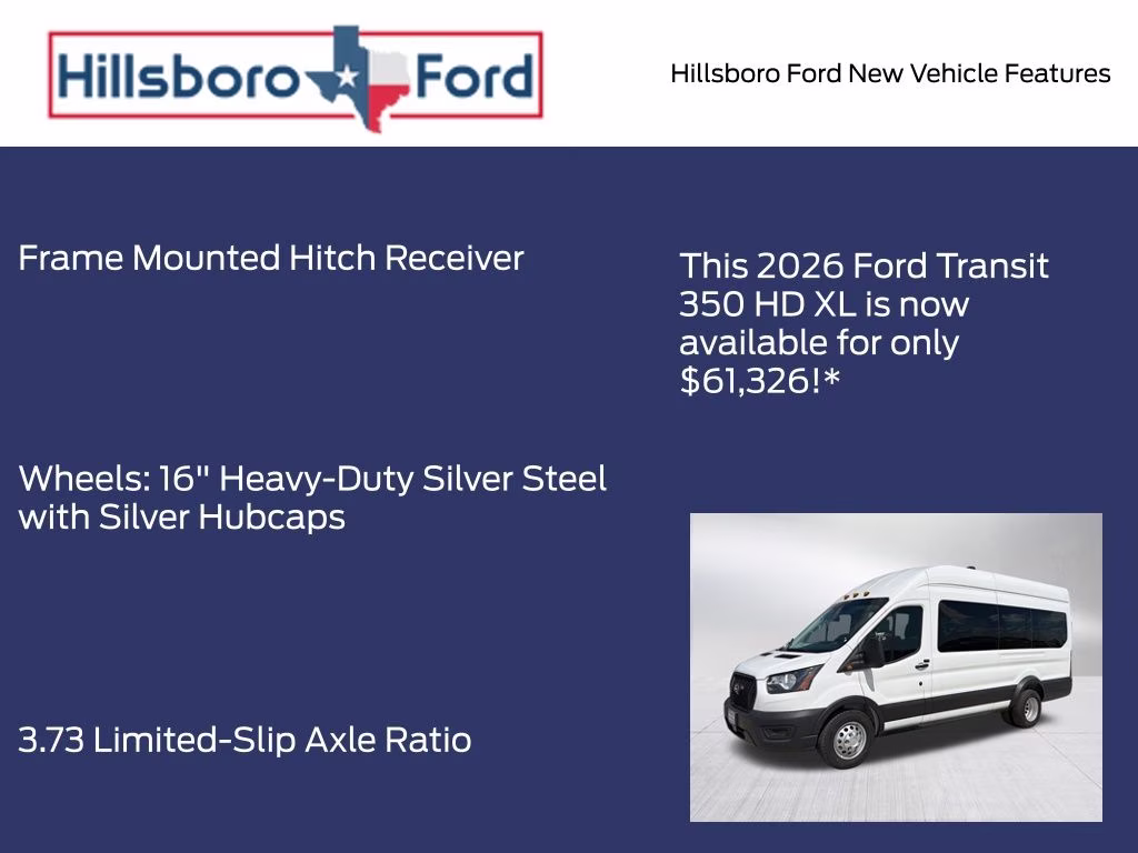 2026 Oxford White Ford Transit-350 XL RWD Crossover
