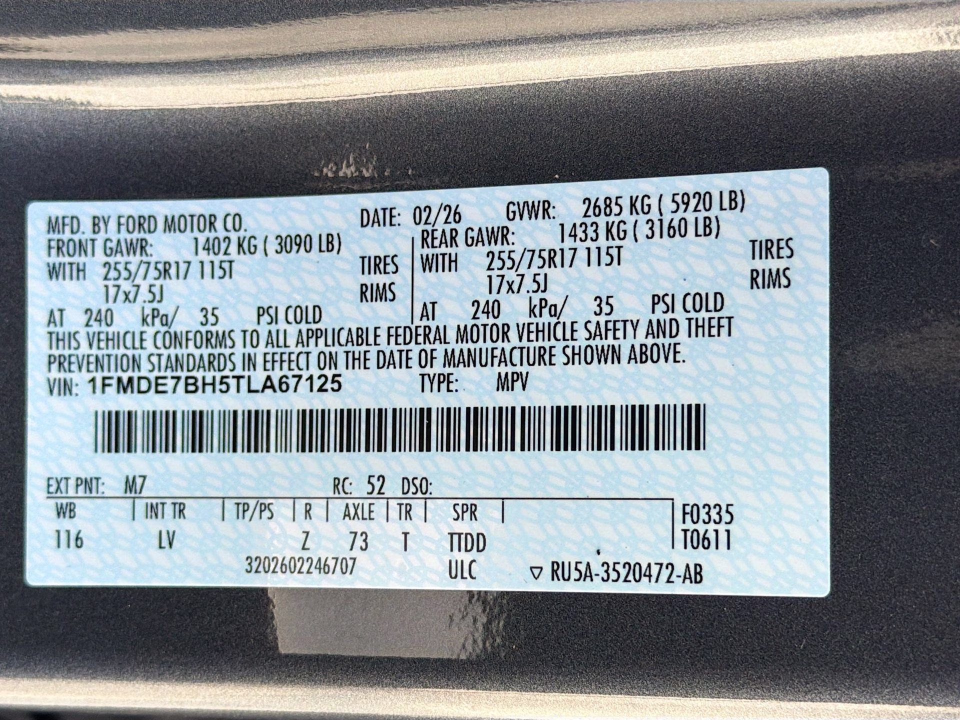 2026 Carbonized Gray Metallic Ford Bronco Big Bend 4X4 SUV