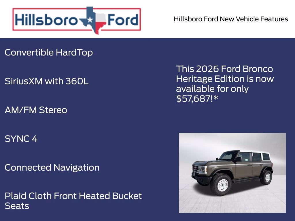 2026 Marsh Gray Ford Bronco Heritage Edition 4X4 SUV