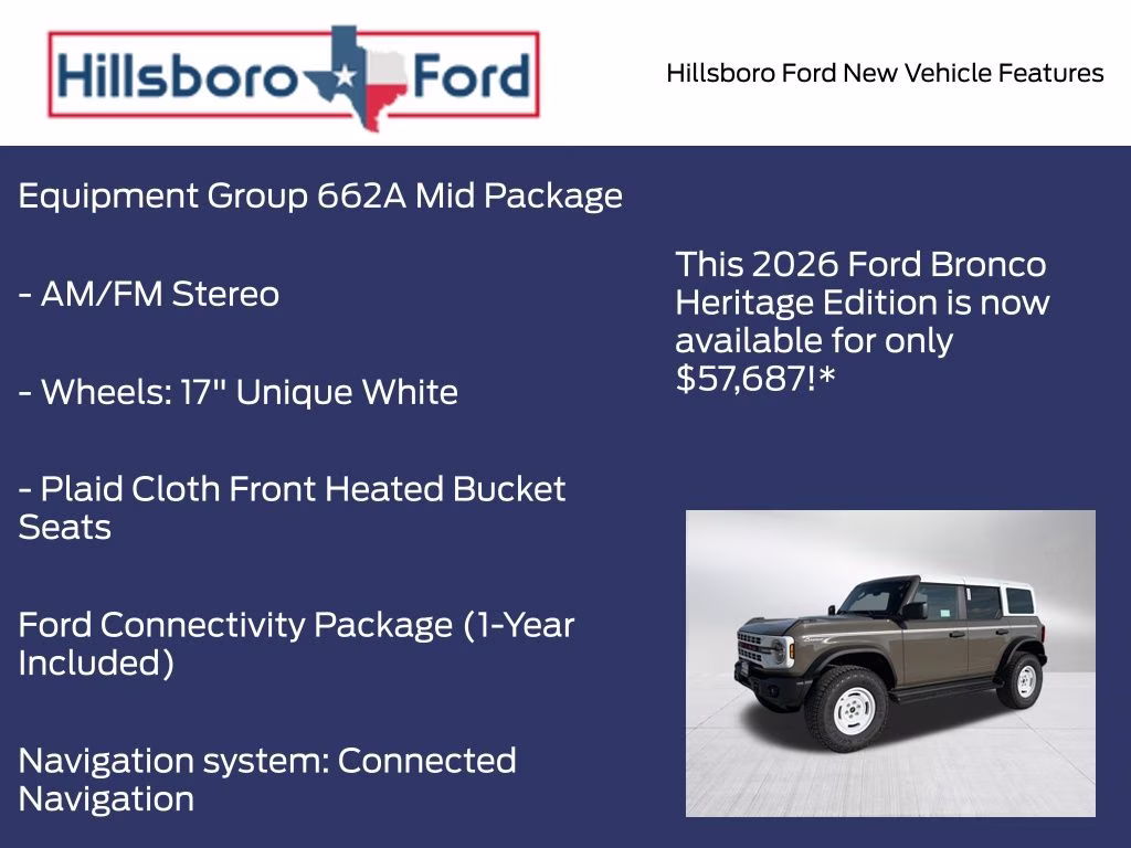 2026 Marsh Gray Ford Bronco Heritage Edition 4X4 SUV