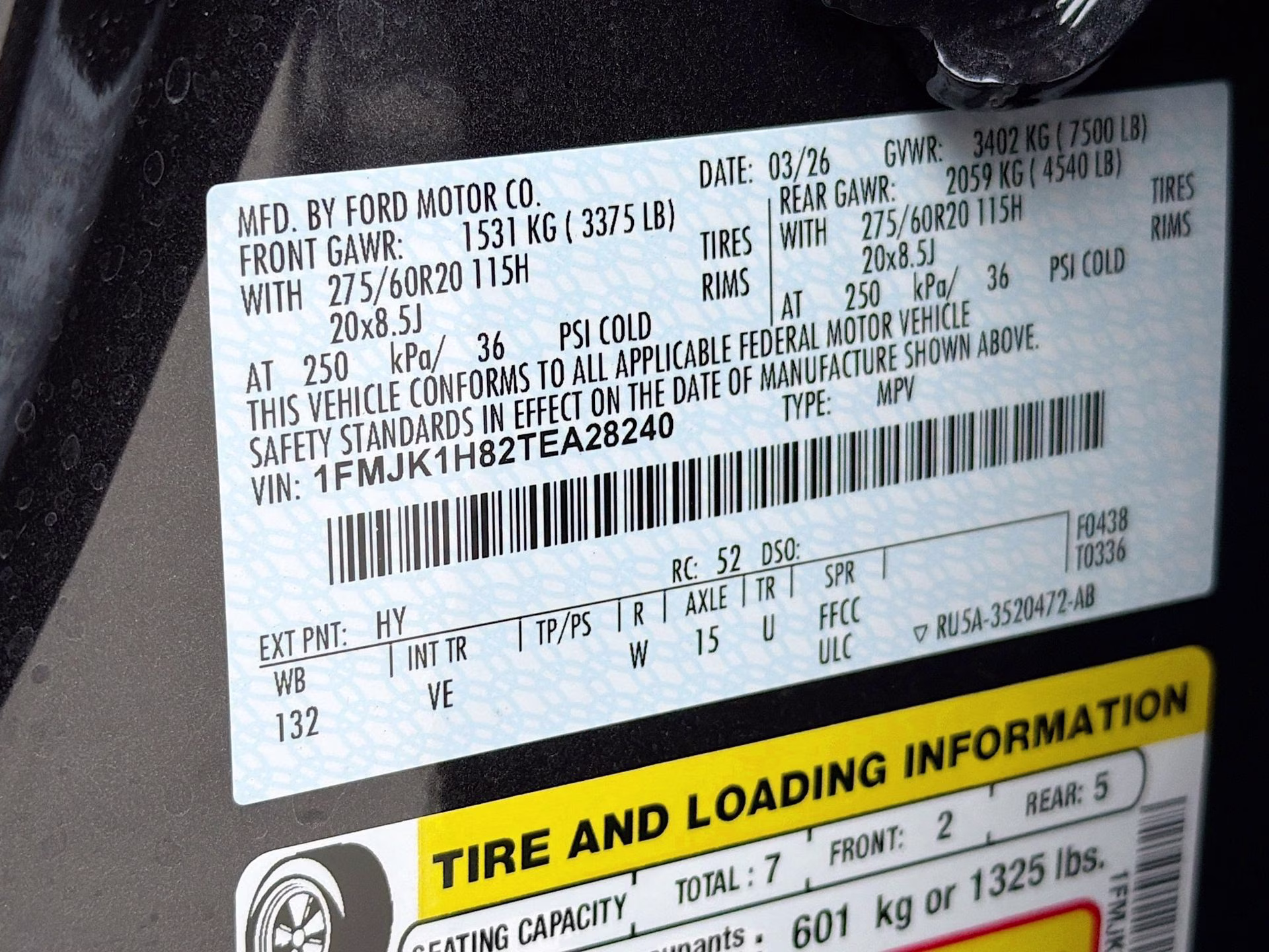 2026 Dark Matter Gray Metallic Ford Expedition Max Active RWD SUV
