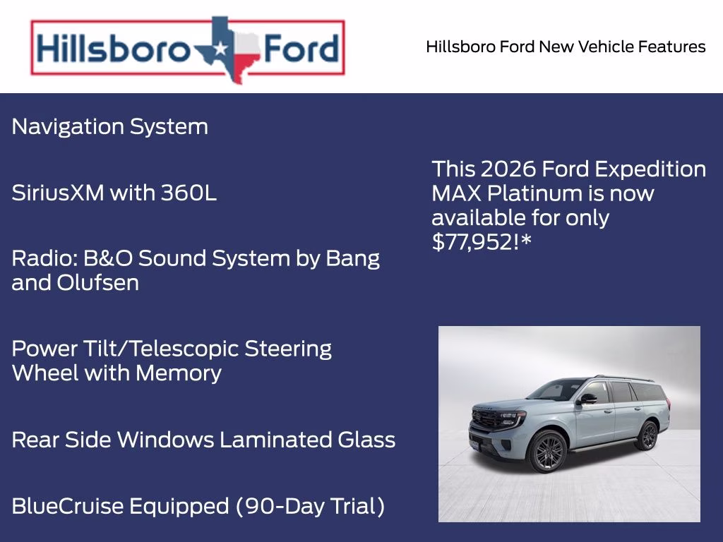 2026 Glacier Gray Metallic Tri-Coat Ford Expedition Max Platinum 4X4 SUV