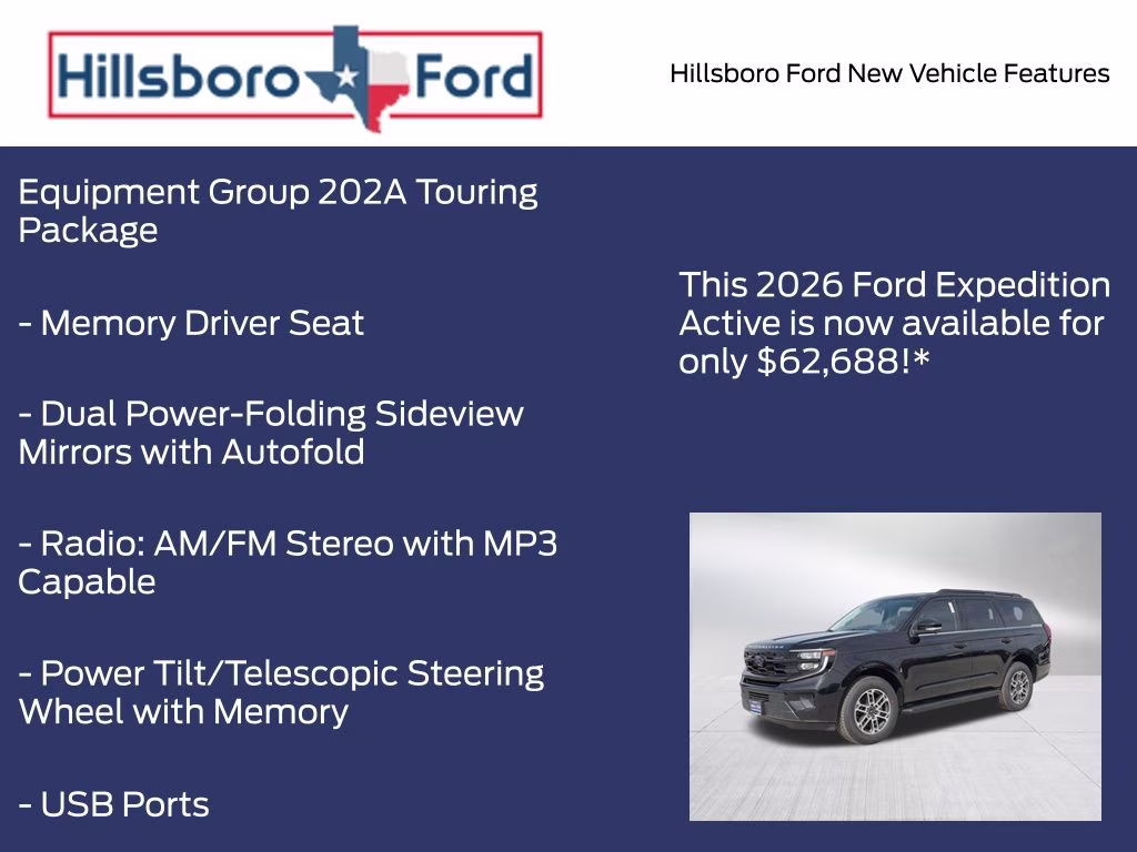 2026 Agate Black Metallic Ford Expedition Active RWD SUV