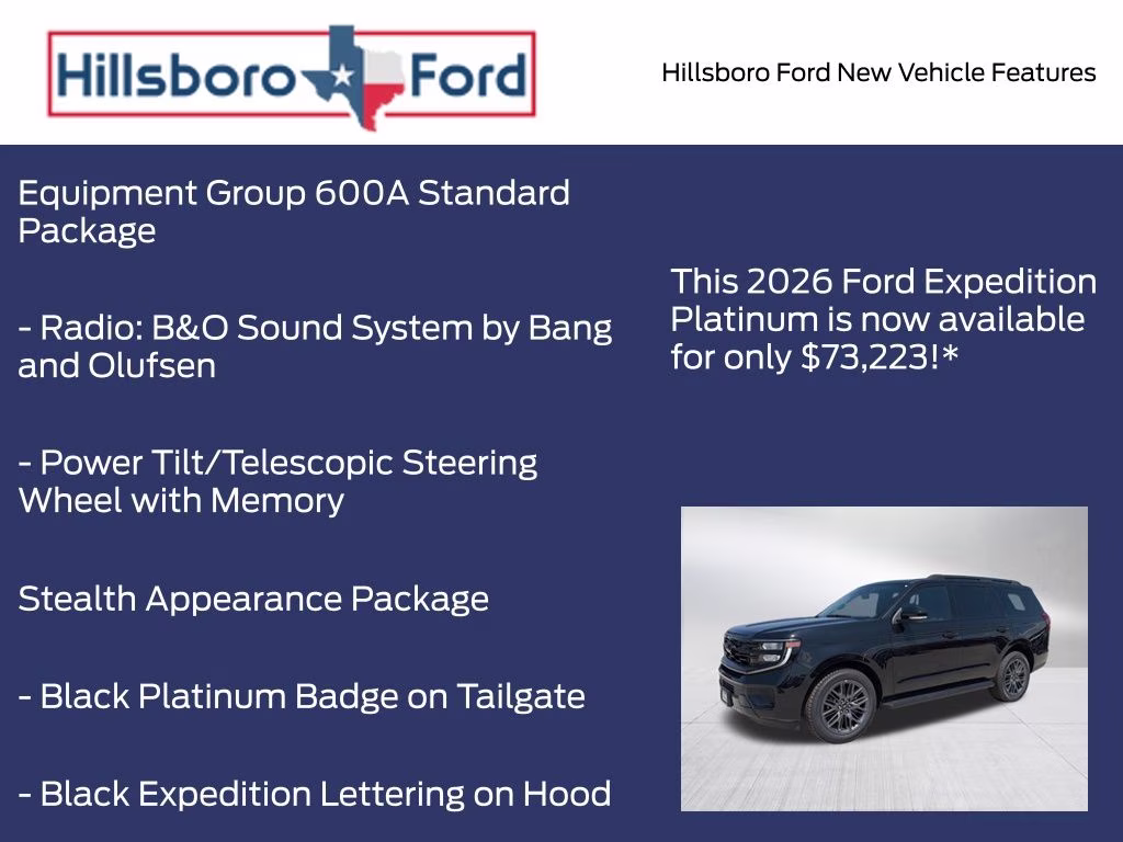 2026 Agate Black Metallic Ford Expedition Platinum 4X4 SUV
