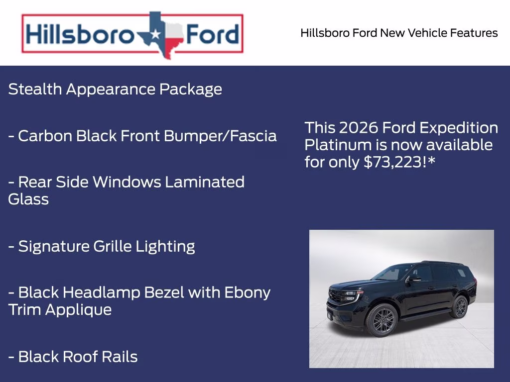 2026 Agate Black Metallic Ford Expedition Platinum 4X4 SUV