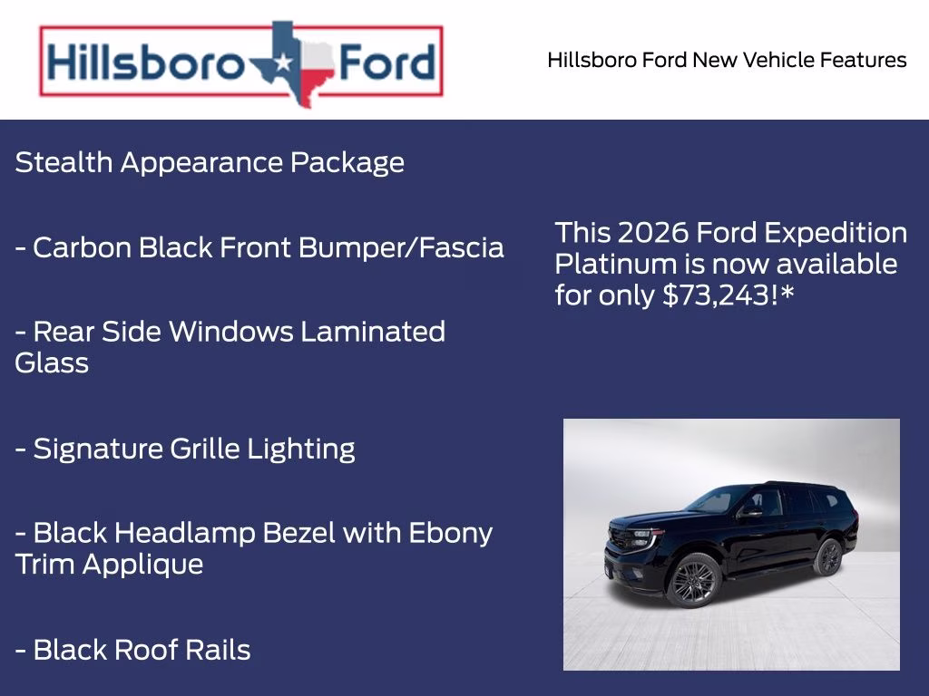 2026 Agate Black Metallic Ford Expedition Platinum 4X4 SUV