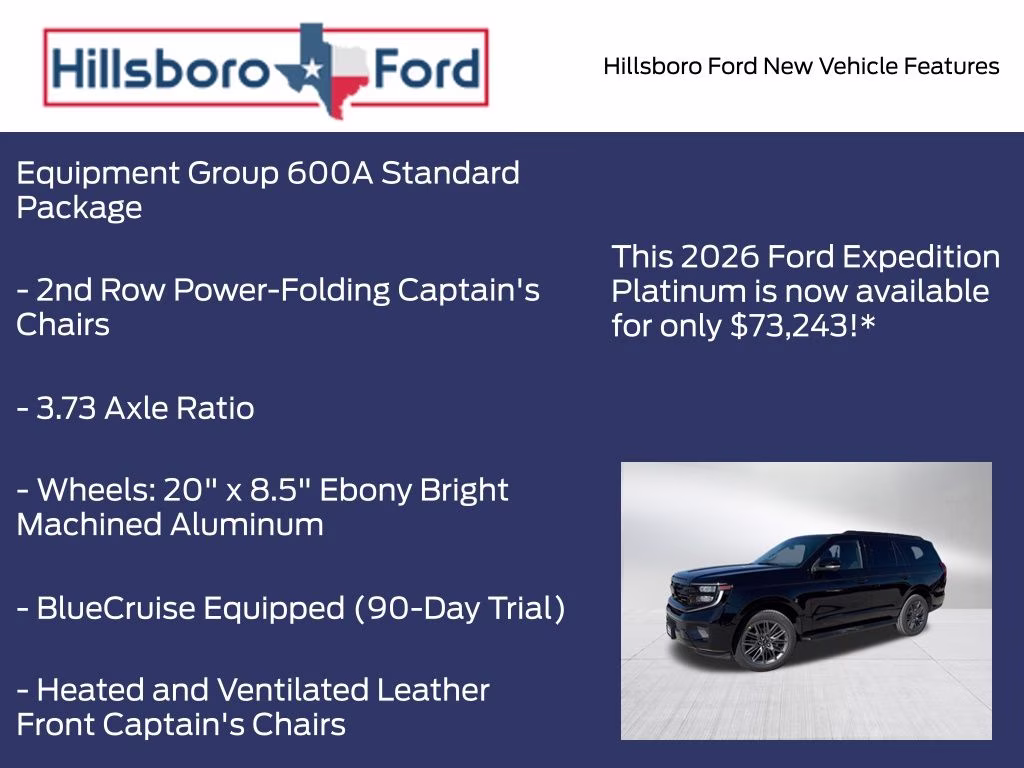 2026 Agate Black Metallic Ford Expedition Platinum 4X4 SUV
