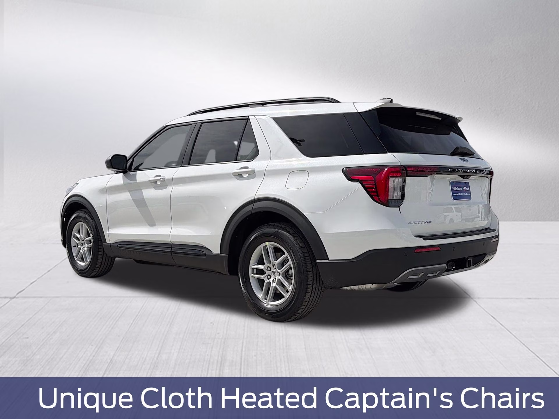 2026 Star White Metallic Tri-Coat Ford Explorer Active RWD SUV