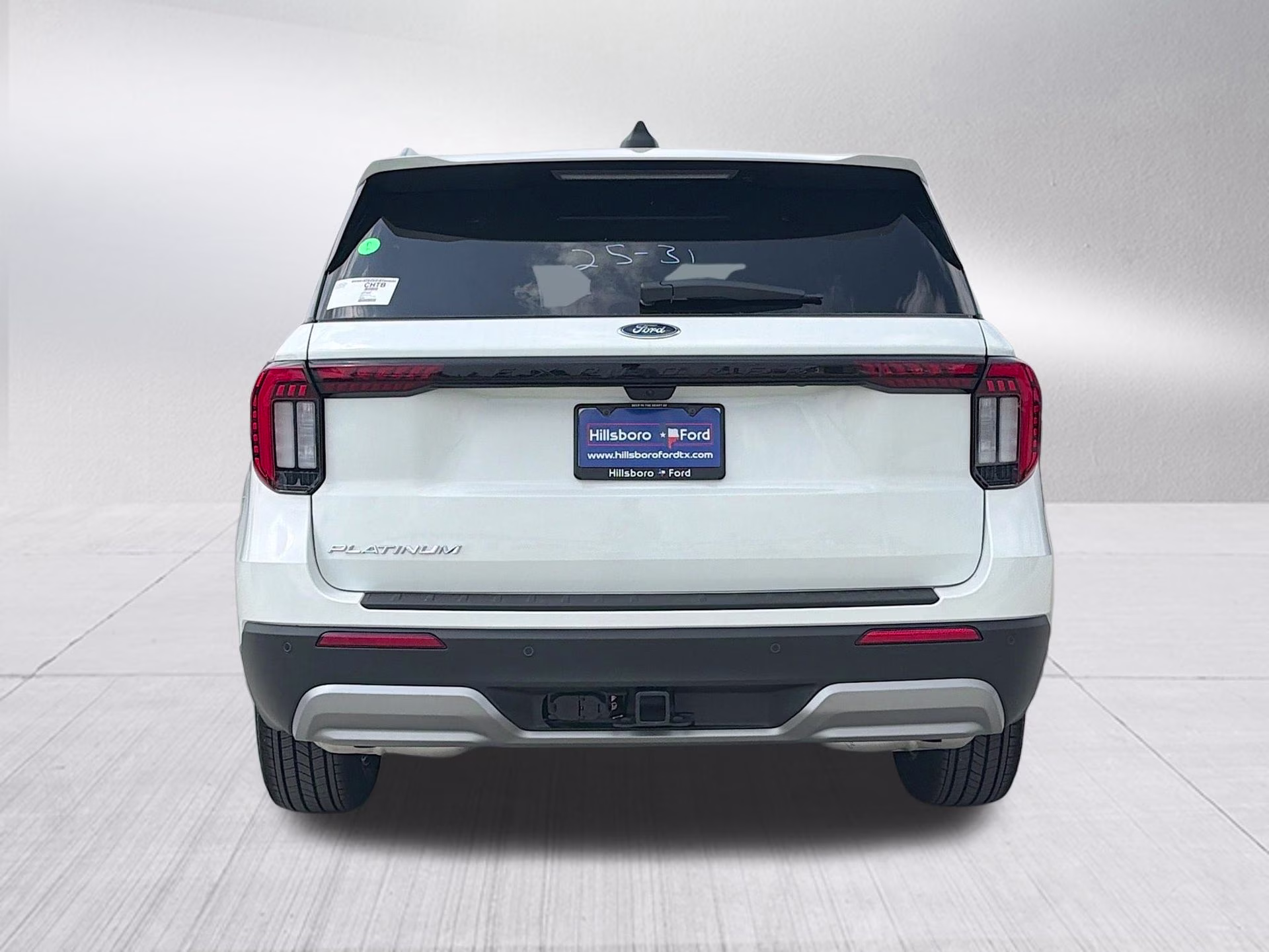 2026 Star White Metallic Tri-Coat Ford Explorer Platinum RWD SUV