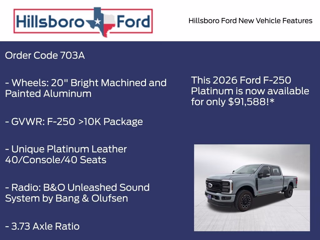 2026 Glacier Gray Ford Super Duty F-250 SRW Platinum 4X4 Truck