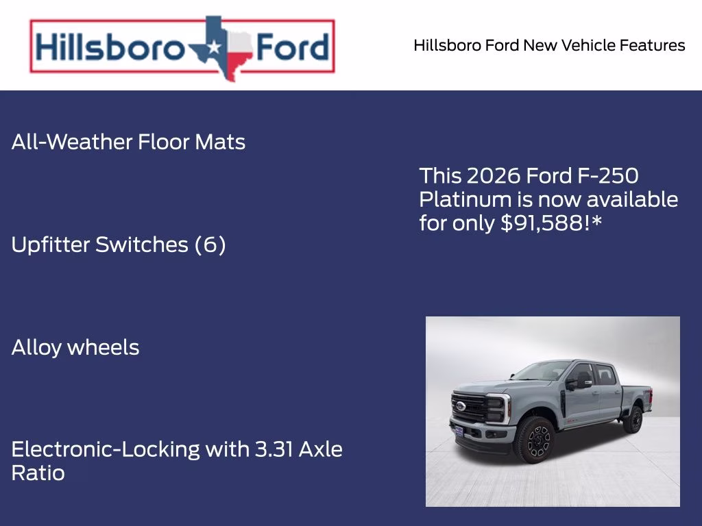 2026 Glacier Gray Ford Super Duty F-250 SRW Platinum 4X4 Truck