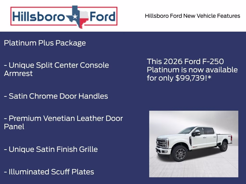 2026 Star White Metallic Tri-Coat Ford Super Duty F-250 SRW Platinum 4X4 Truck