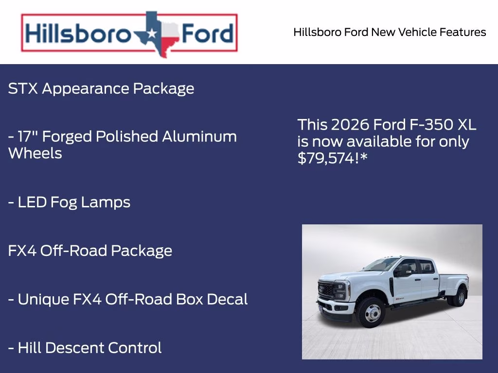 2026 Oxford White Ford Super Duty F-350 DRW XL 4X4 Truck