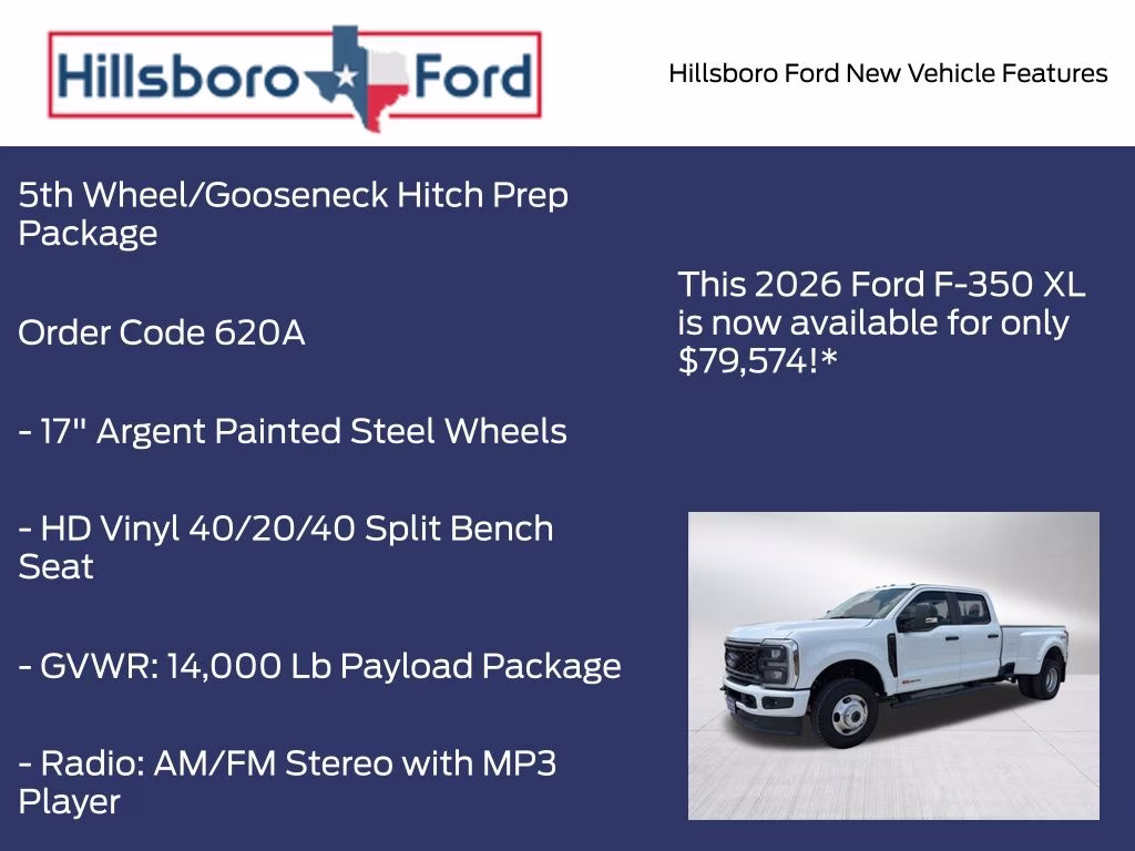 2026 Oxford White Ford Super Duty F-350 DRW XL 4X4 Truck