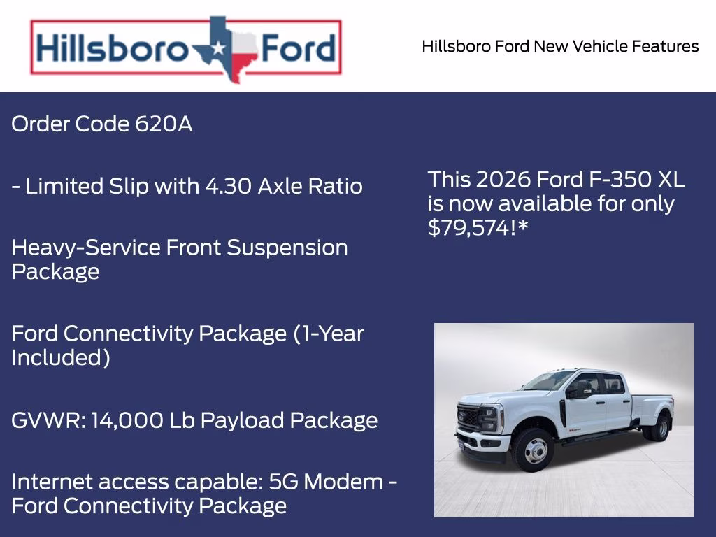 2026 Oxford White Ford Super Duty F-350 DRW XL 4X4 Truck